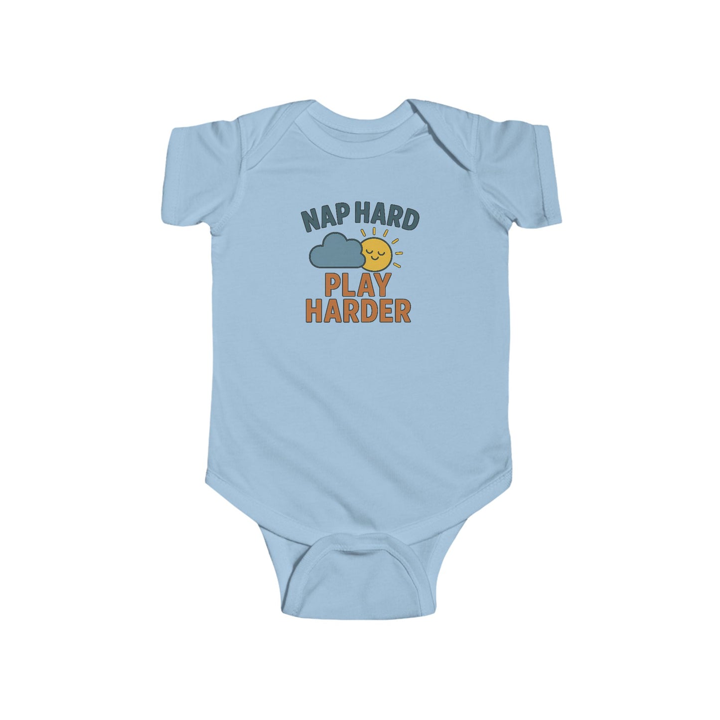 Nap Hard, Play Harder - Baby Bodysuit - Sleepy Sun