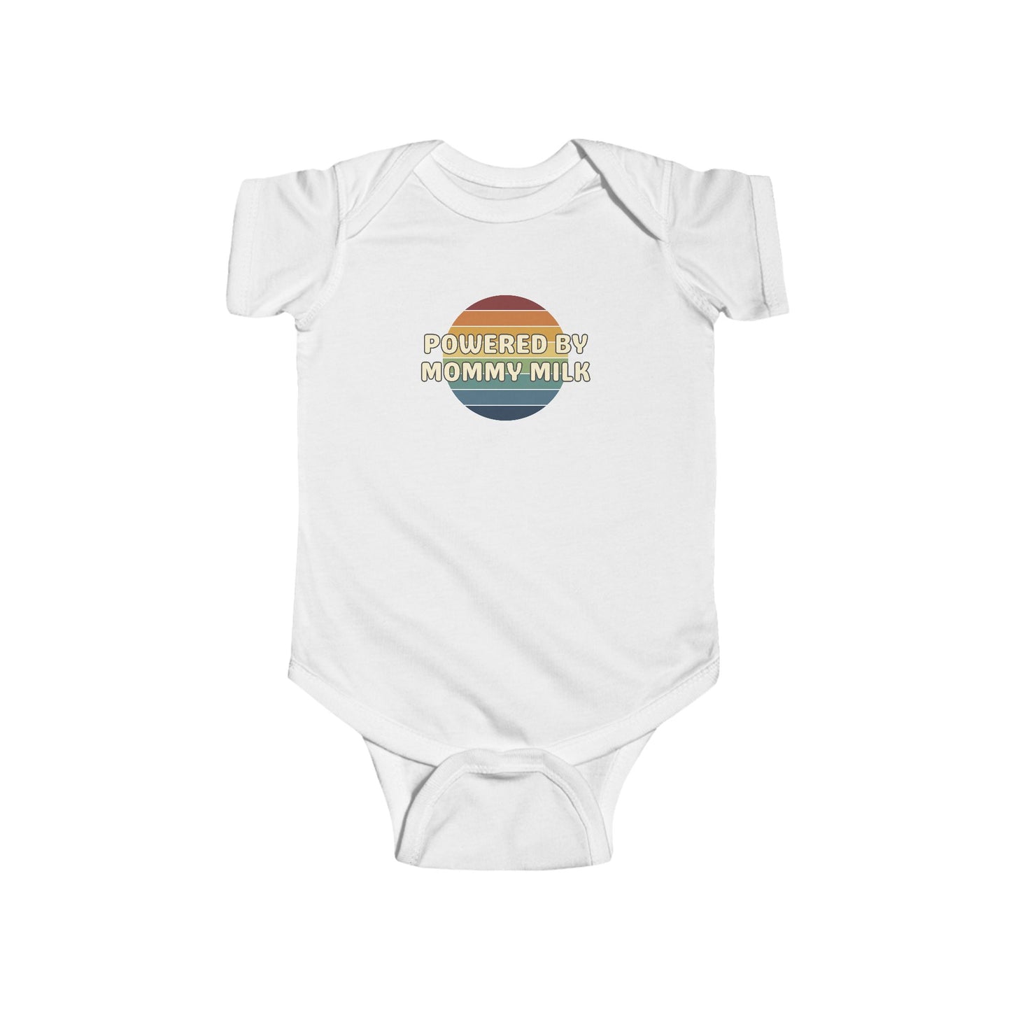 Powered by Mommy Milk - Baby Bodysuit - on Boston Sunset