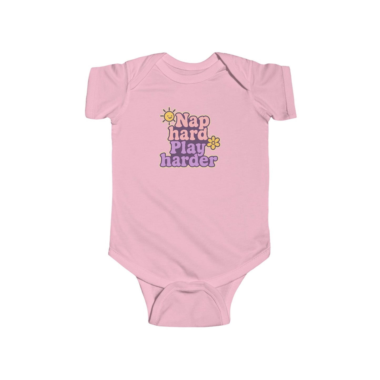 Nap Hard, Play Harder - Baby Bodysuit - Springtime