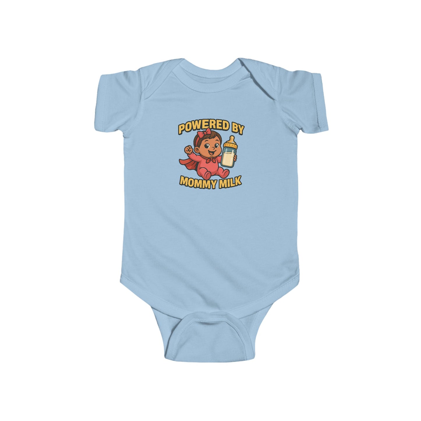 Powered by Mommy Milk - Baby Bodysuit - Hero Lily