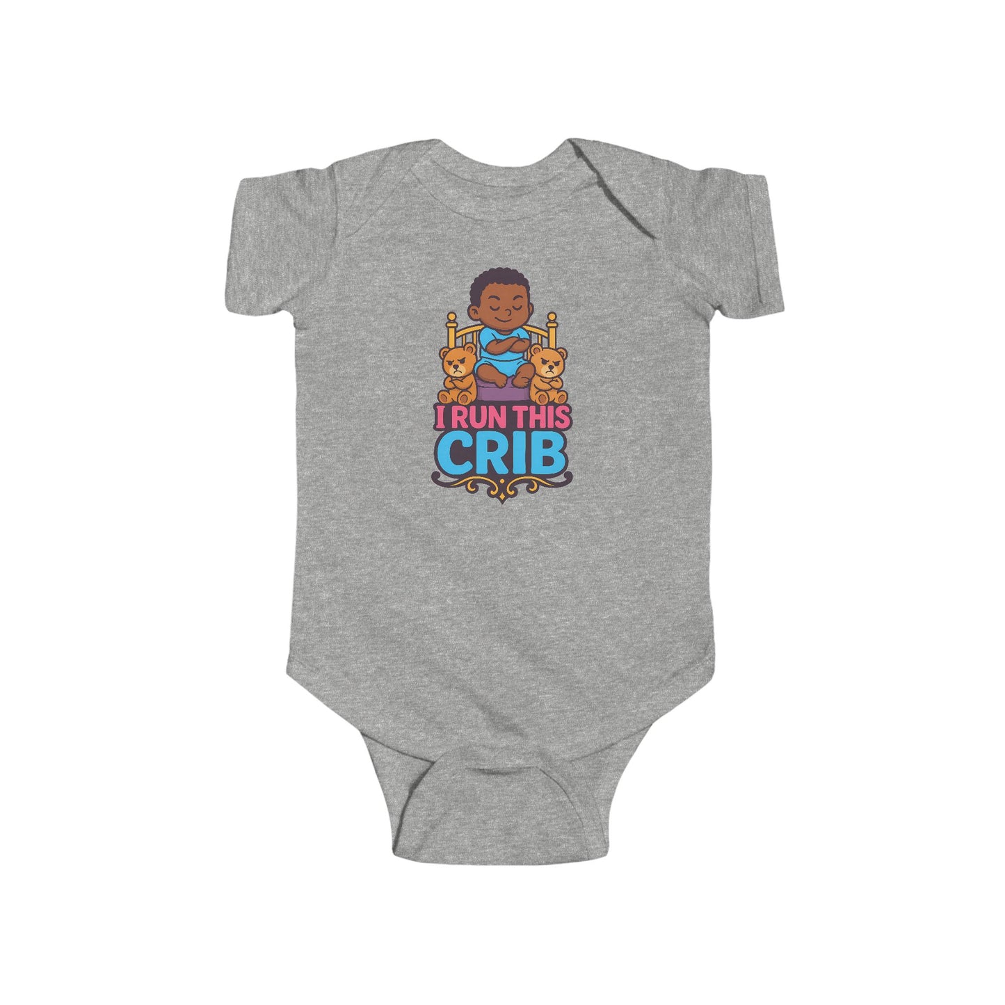 I Run This Crib - Baby Bodysuit - Prince Jordan