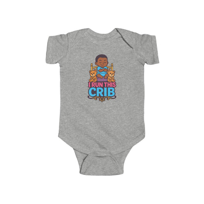 I Run This Crib - Baby Bodysuit - Prince Jordan