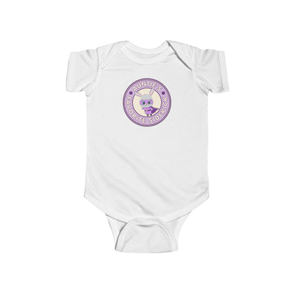 Auntie's Favorite Sidekick - Baby Bodysuit - Superhero Bunny Emblem