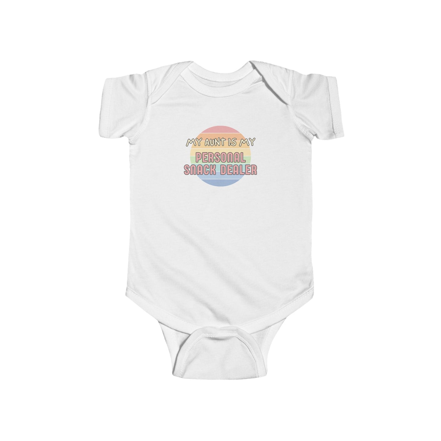 My Aunt is My Personal Snack Dealer - Baby Bodysuit - on San Diego Sunset