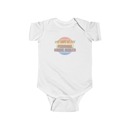 My Aunt is My Personal Snack Dealer - Baby Bodysuit - on San Diego Sunset