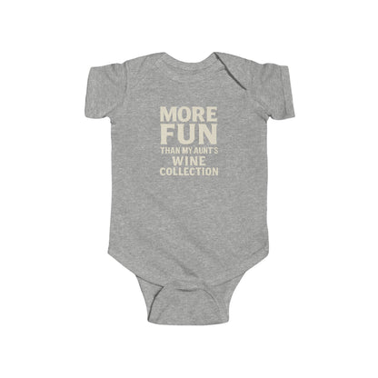More Fun than my Aunt's Wine Collection - Baby Bodysuit - Champagne Block