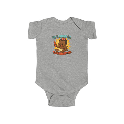 90% Giggles, 10% Destruction - Baby Bodysuit - Artist Eva