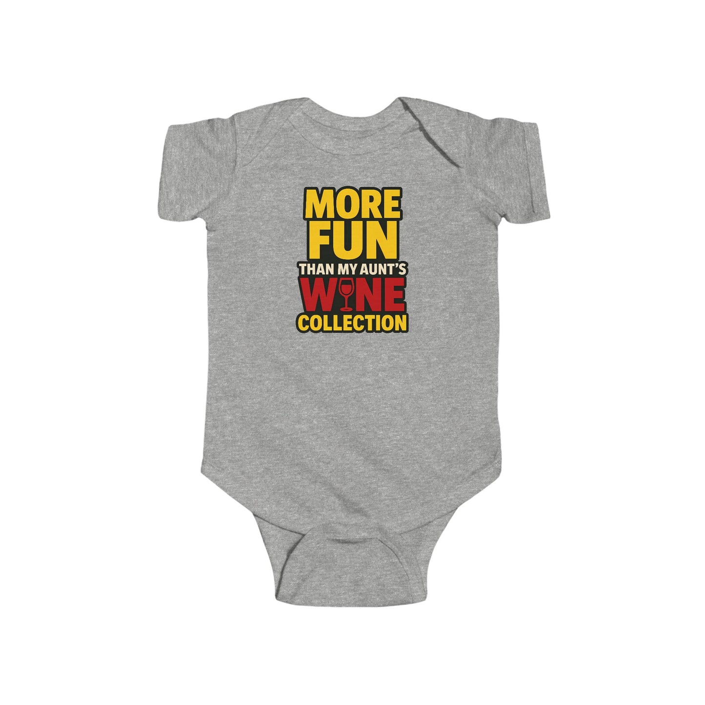 More Fun than my Aunt's Wine Collection - Baby Bodysuit - in Yellow
