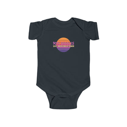 90% Giggles, 10% Destruction - Baby Bodysuit - on Miami Sunset