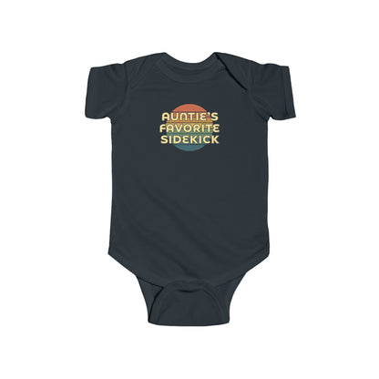 Auntie's Favorite Sidekick - Baby Bodysuit - on Denver Sunset