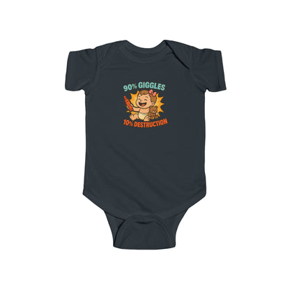 90% Giggles, 10% Destruction - Baby Bodysuit - Artist Charlotte