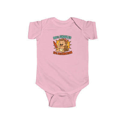 90% Giggles, 10% Destruction - Baby Bodysuit - Artist Charlotte