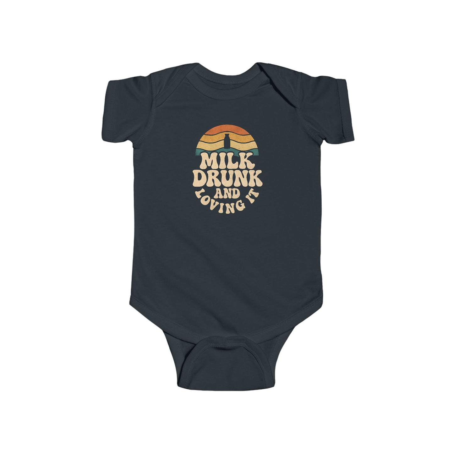 Milk Drunk and Loving It - Baby Bodysuit - Vintage Sunset