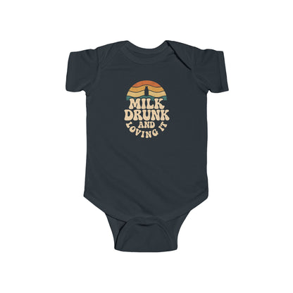 Milk Drunk and Loving It - Baby Bodysuit - Vintage Sunset
