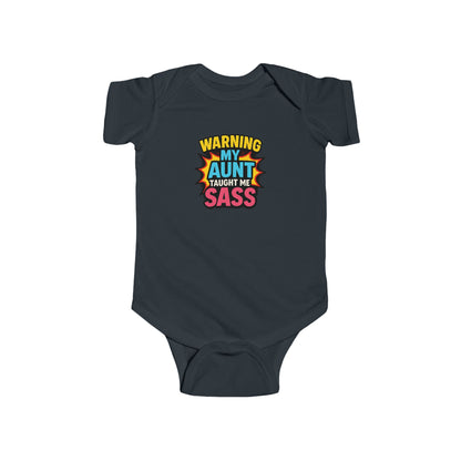 Warning, My Aunt Taught Me Sass - Baby Bodysuit - Explosive Sass