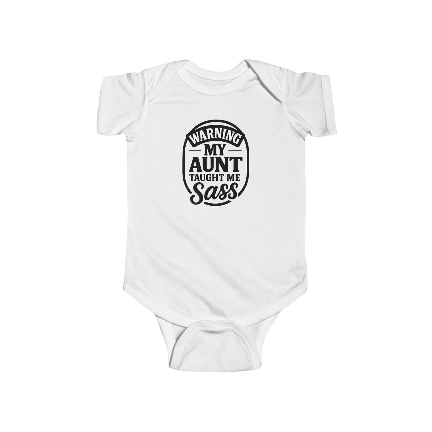Warning, My Aunt Taught Me Sass - Baby Bodysuit - Huckleberry