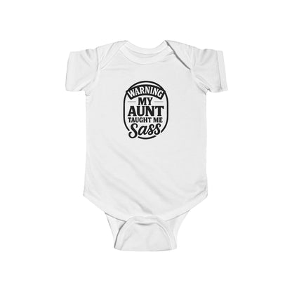 Warning, My Aunt Taught Me Sass - Baby Bodysuit - Huckleberry