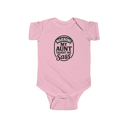 Warning, My Aunt Taught Me Sass - Baby Bodysuit - Huckleberry