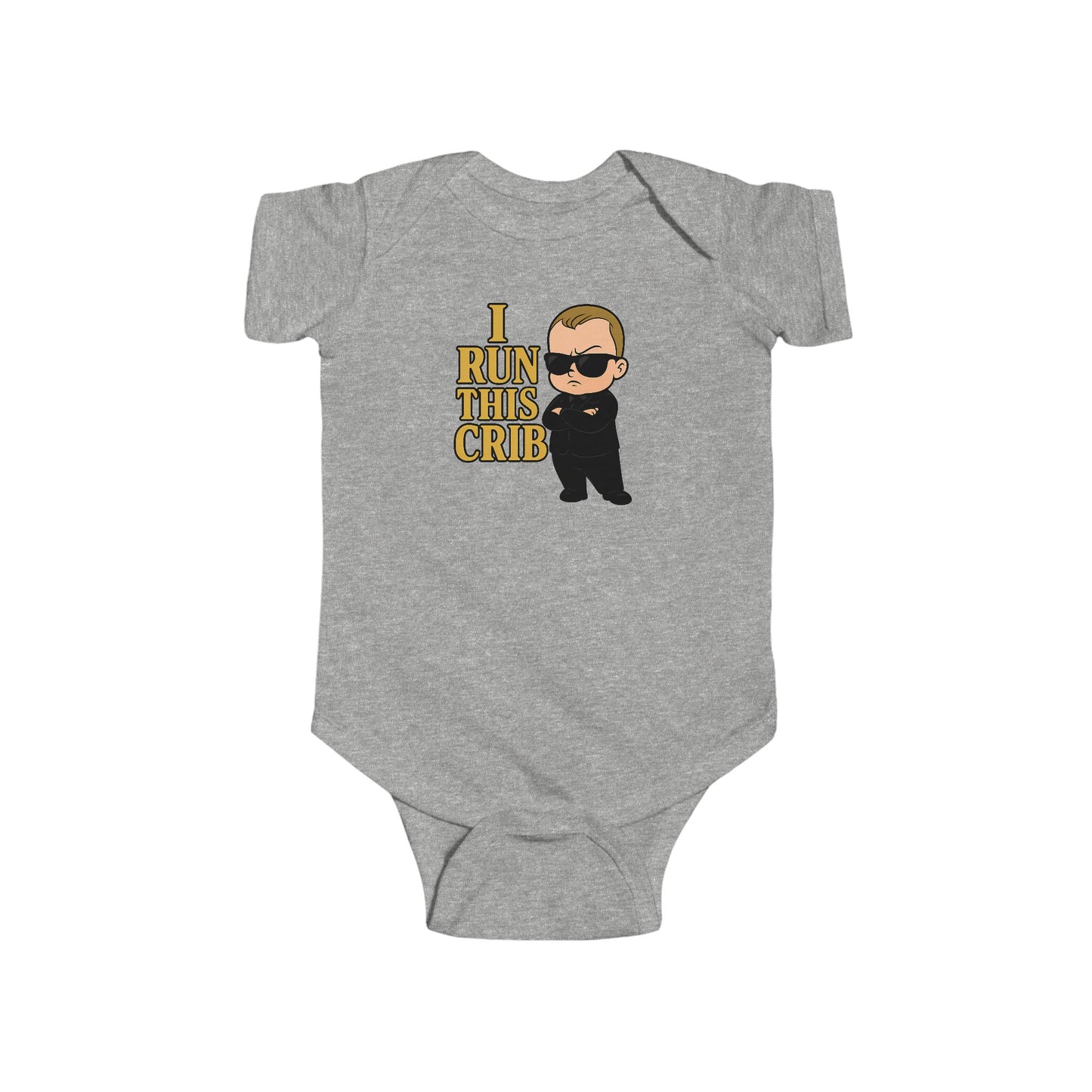I Run This Crib - Baby Bodysuit - Boss Jack