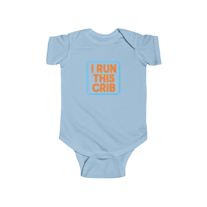 I Run This Crib - Baby Bodysuit - Neon Sign