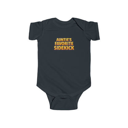 Auntie's Favorite Sidekick - Baby Bodysuit - Bold in Golden