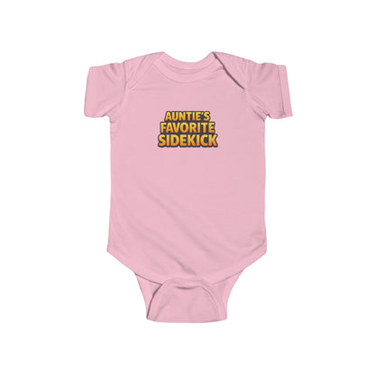Auntie's Favorite Sidekick - Baby Bodysuit - Bold in Golden