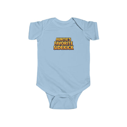 Auntie's Favorite Sidekick - Baby Bodysuit - Bold in Golden