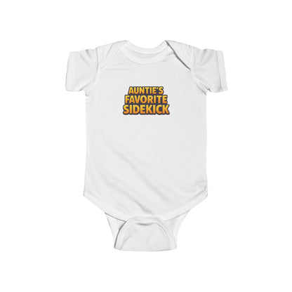 Auntie's Favorite Sidekick - Baby Bodysuit - Bold in Golden