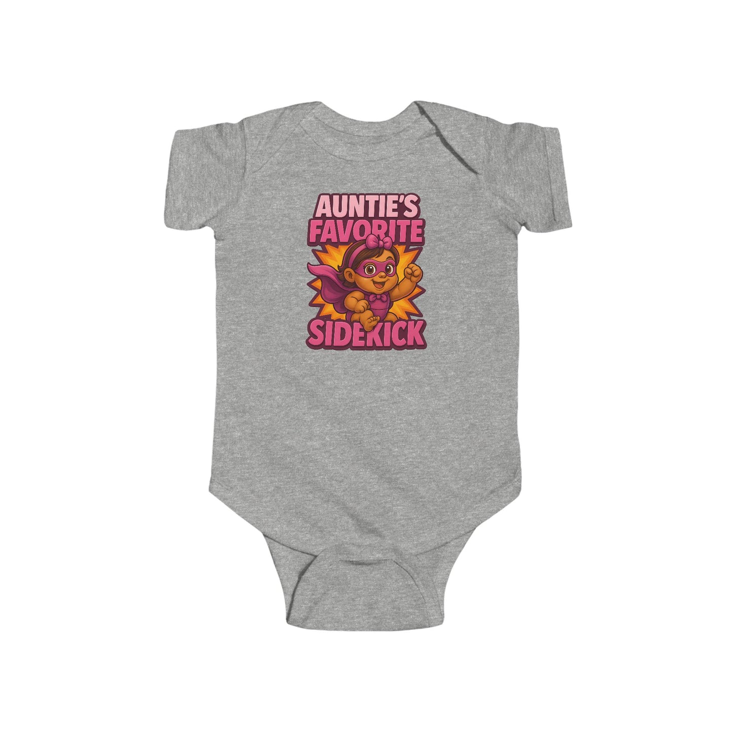 Auntie's Favorite Sidekick - Baby Bodysuit - Hero Lily