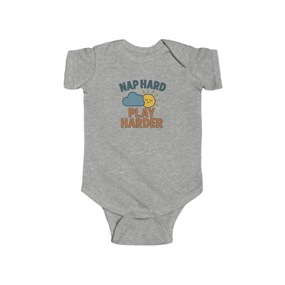 Nap Hard, Play Harder - Baby Bodysuit - Sleepy Sun