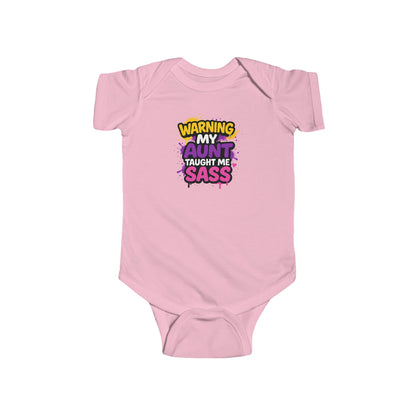 Warning, My Aunt Taught Me Sass - Baby Bodysuit - Street Graffiti