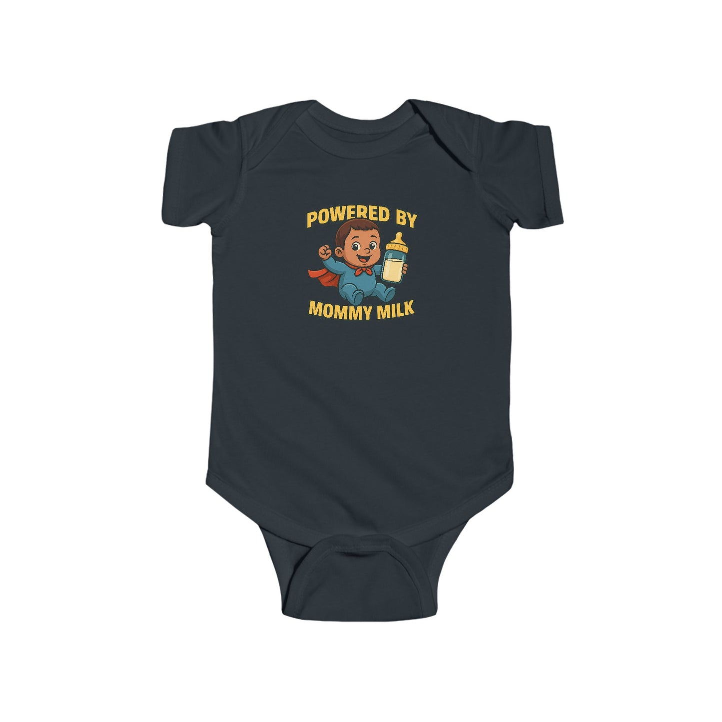 Powered by Mommy Milk - Baby Bodysuit - Hero Austin