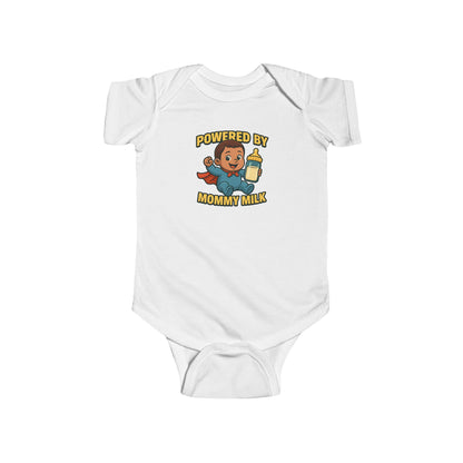 Powered by Mommy Milk - Baby Bodysuit - Hero Austin