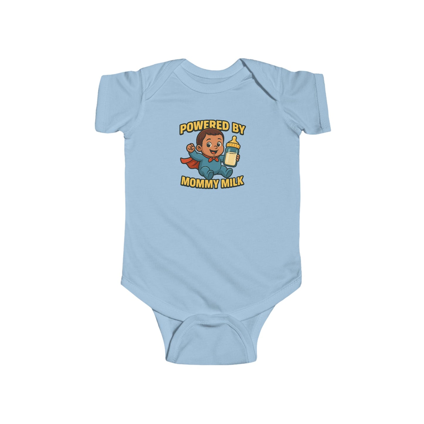 Powered by Mommy Milk - Baby Bodysuit - Hero Austin