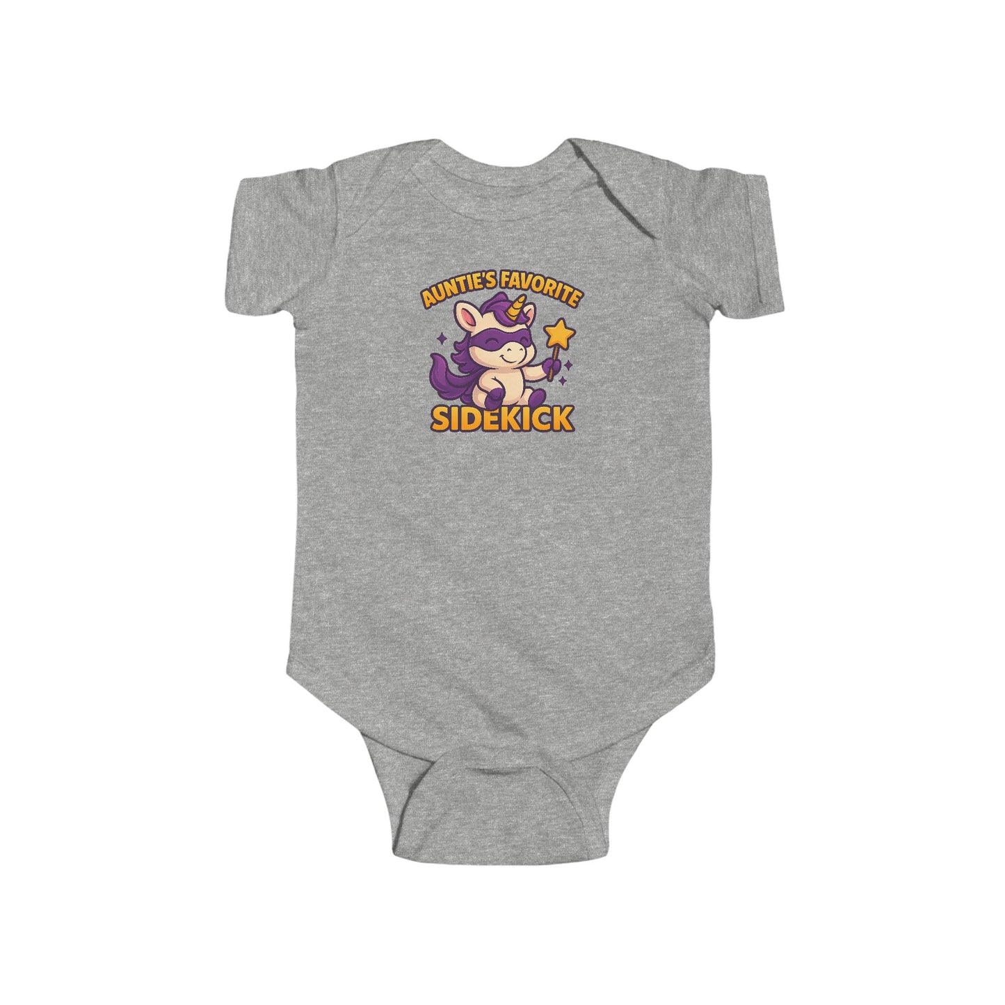 Auntie's Favorite Sidekick - Baby Bodysuit - Super Unicorn