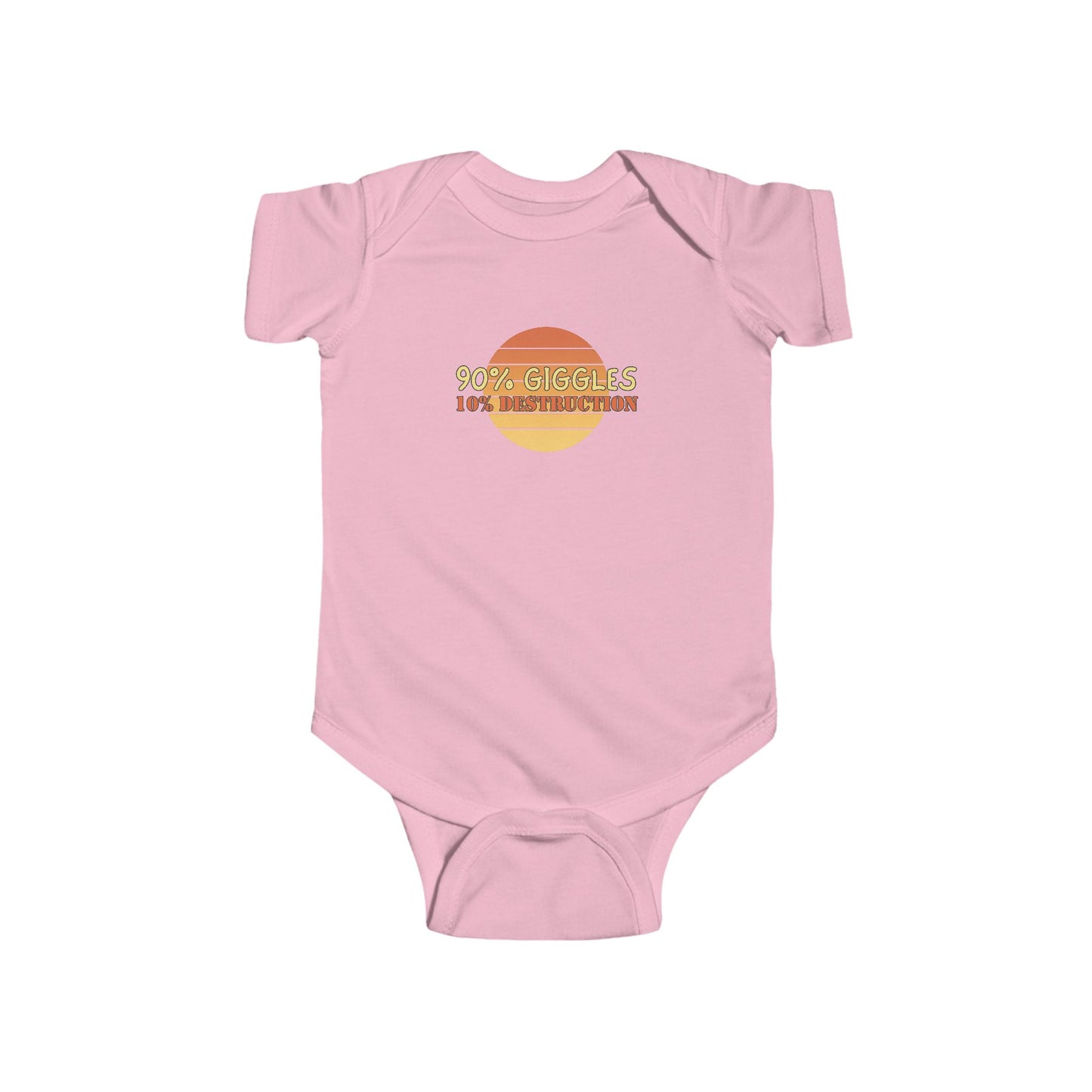 90% Giggles, 10% Destruction - Baby Bodysuit - on Key West Sunset