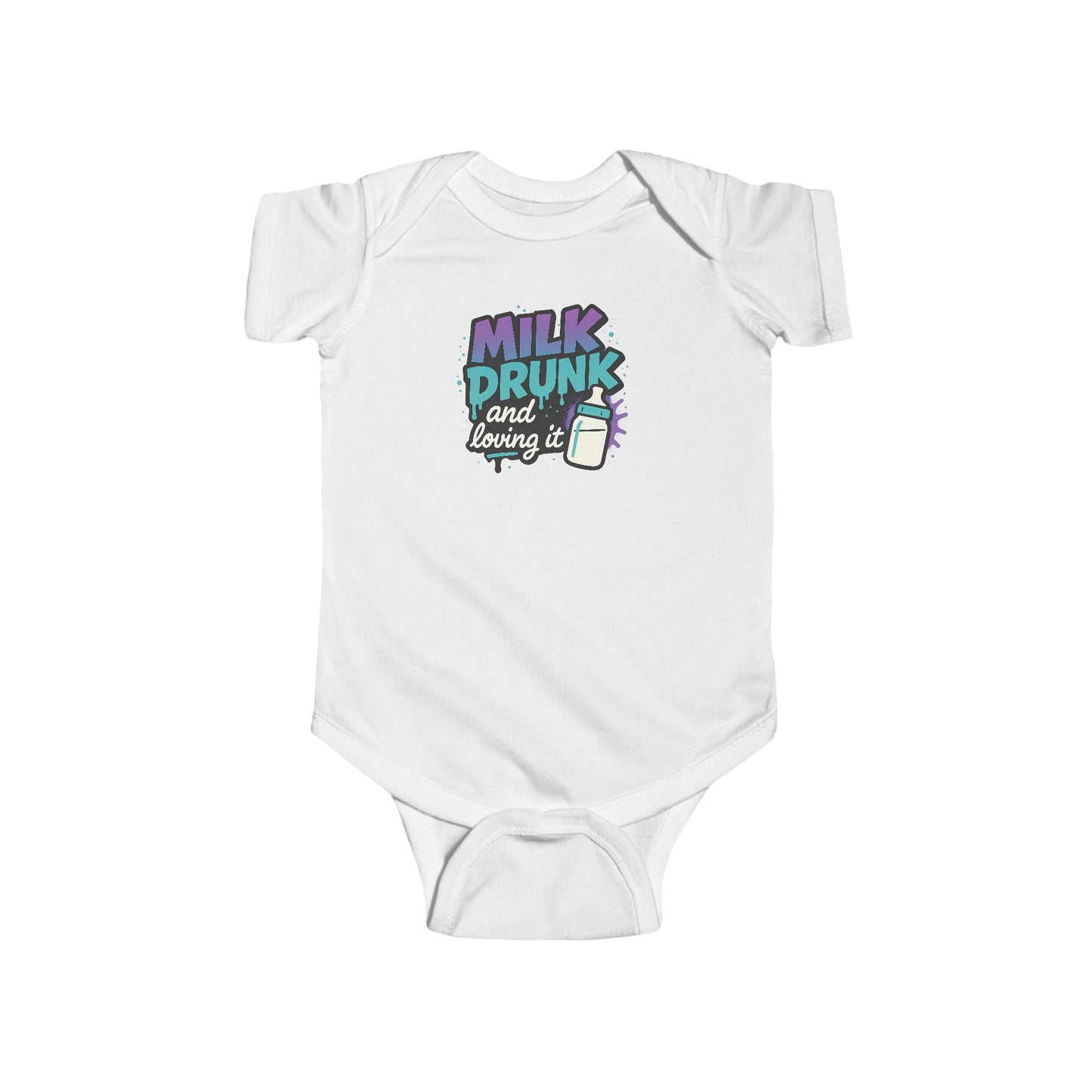 Milk Drunk and Loving It - Baby Bodysuit - Graffiti