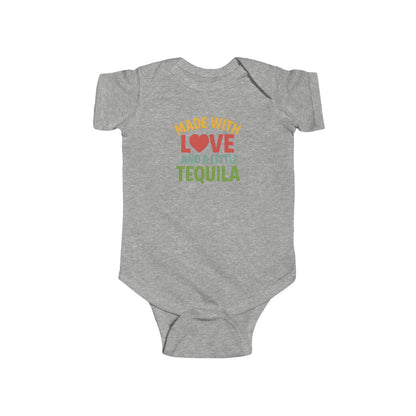 Made With Love, and a Little Tequila - Baby Bodysuit - Love Block