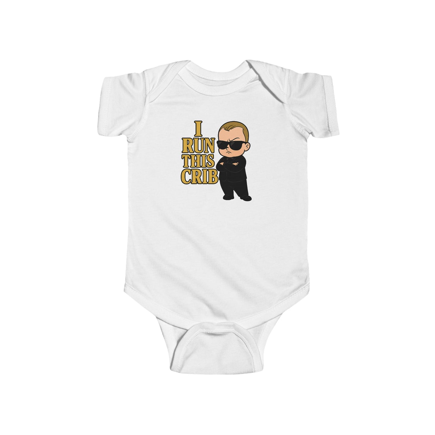 I Run This Crib - Baby Bodysuit - Boss Jack
