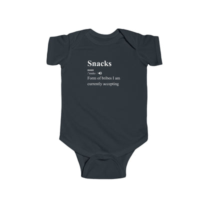 Currently Accepting Bribes in the Form of Snacks - Baby Bodysuit - Definitively