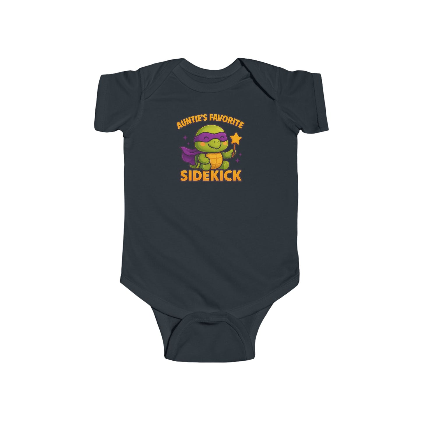 Auntie's Favorite Sidekick - Baby Bodysuit - Super Turtle