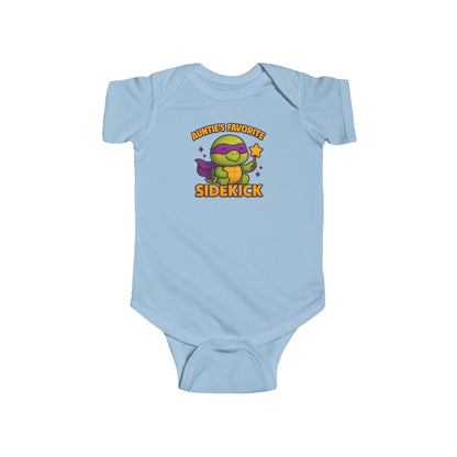 Auntie's Favorite Sidekick - Baby Bodysuit - Super Turtle