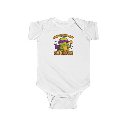Auntie's Favorite Sidekick - Baby Bodysuit - Super Turtle