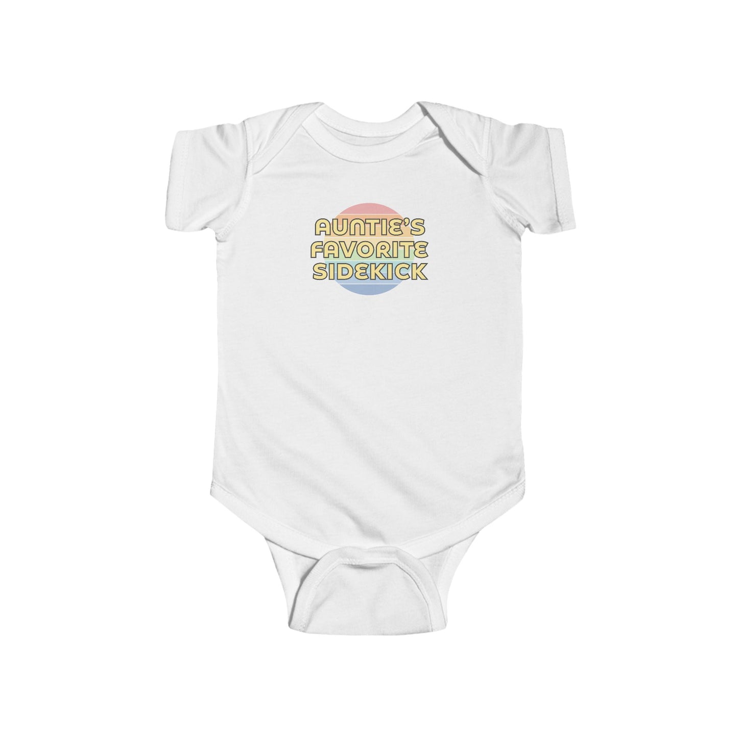 Auntie's Favorite Sidekick - Baby Bodysuit - on San Diego Sunset