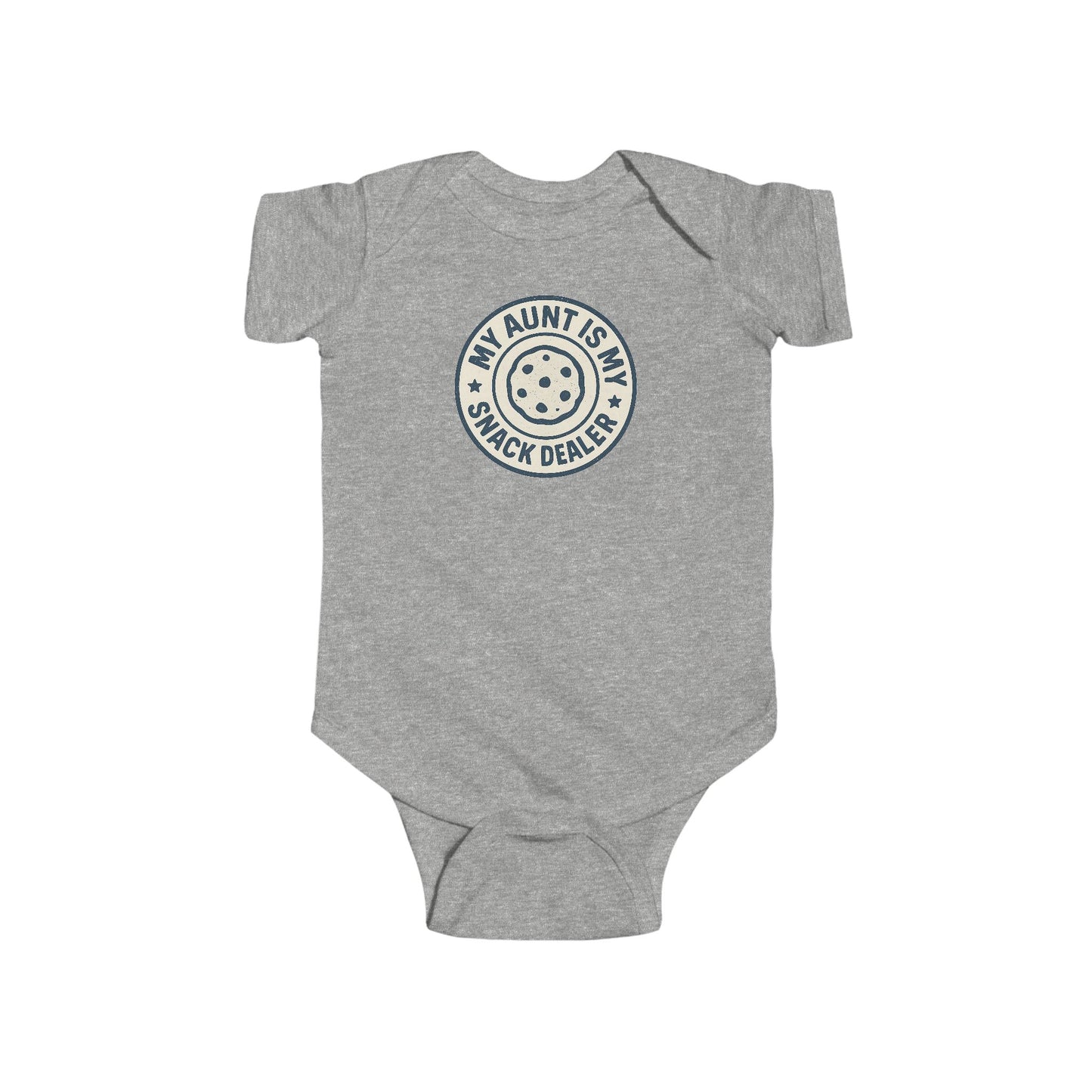 My Aunt is My Personal Snack Dealer - Baby Bodysuit - Vintage Blue Stamp