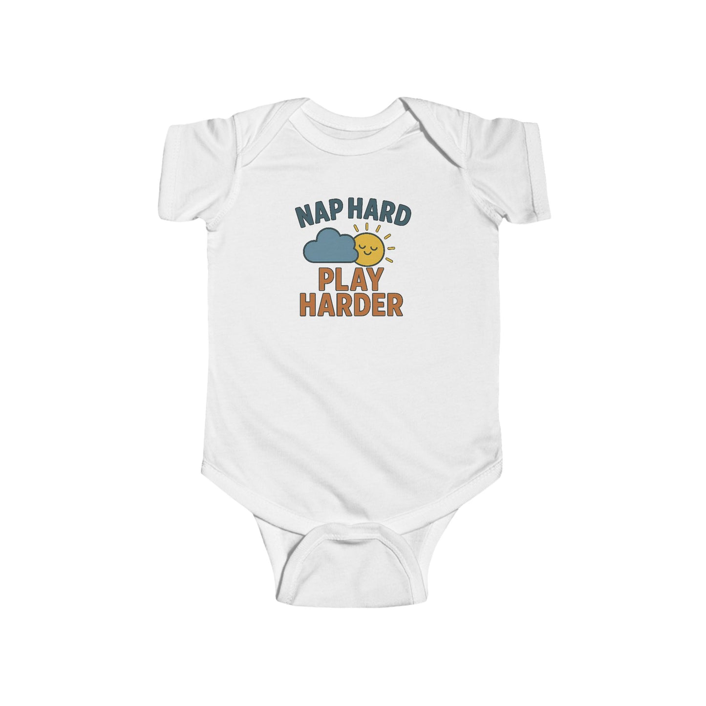 Nap Hard, Play Harder - Baby Bodysuit - Sleepy Sun