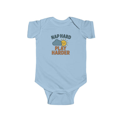 Nap Hard, Play Harder - Baby Bodysuit - Sleepy Sun