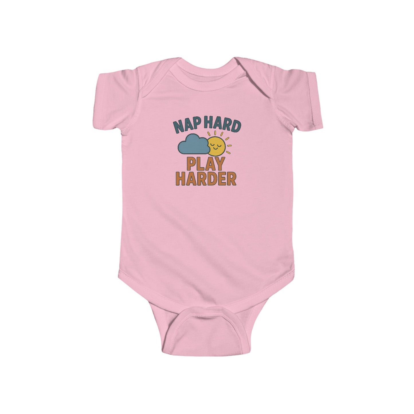 Nap Hard, Play Harder - Baby Bodysuit - Sleepy Sun