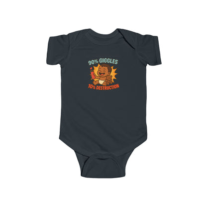 90% Giggles, 10% Destruction - Baby Bodysuit - Artist Austin