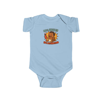 90% Giggles, 10% Destruction - Baby Bodysuit - Artist Austin